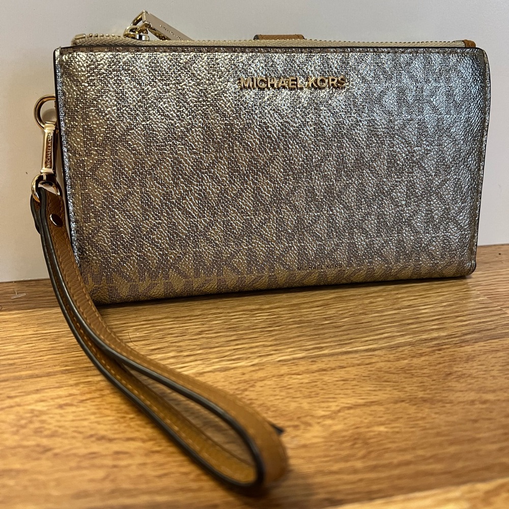 MICHAEL Michael Kors Womens Jet Set Double Zip Wristlet